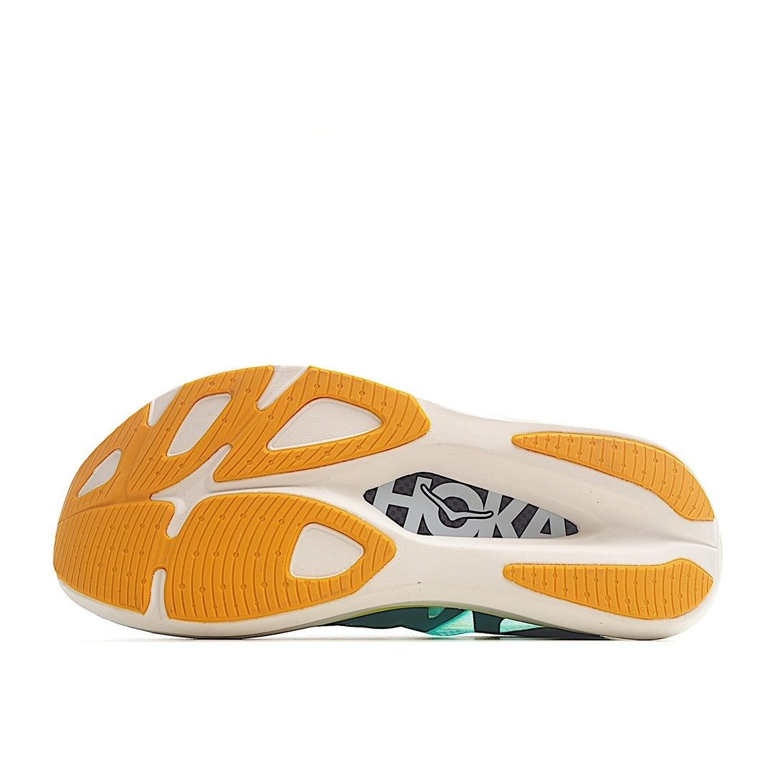 Hoka Rocket X 2 Running Shoes Green Yellow Orange