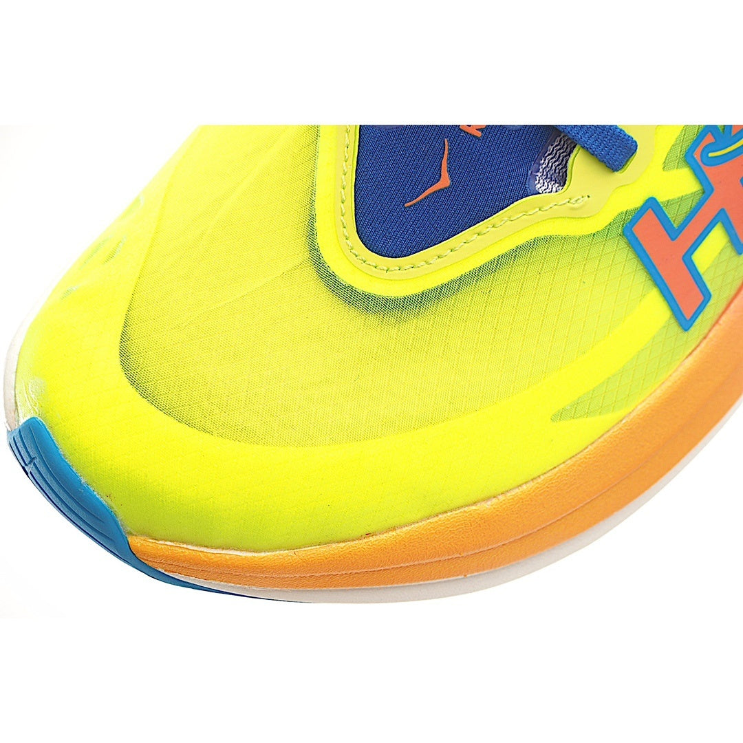 HOKA Rocket X2 Fluorescent green and sapphire blue